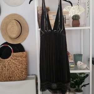 Black Bebe cocktail Dress With Embellishments